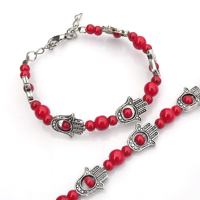 Wholesale Ethnic Silver Beads Alloy Bracelet